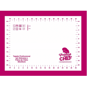 Tapete Fibra de Vidro 40x30 cm T1-Pink - Prime Chef