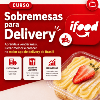 Curso Sobremesas para Delivery 14/05/26 13h30 às 17h