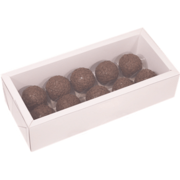 Caixa Alta Moldura para 10 Doces Branco c/10 unidades - Ideia