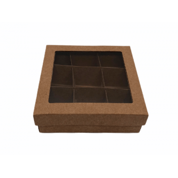 Caixa para Doces Kraft 12x12x4 cm - Agabox