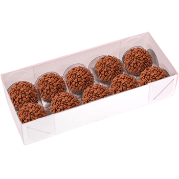 Caixa para 10 Doces Branca c/10 unidades - Ideia Embalagens