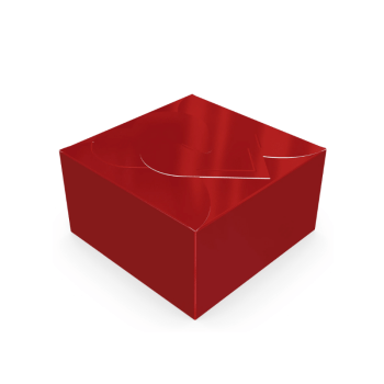 Caixa para 4 Doces Vermelha c/ 10 unidades 6,5x6,5x3,5 cm - Cromus