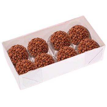 Caixa para 8 Doces Cristal c/10 unidades - Ideia Embalagens