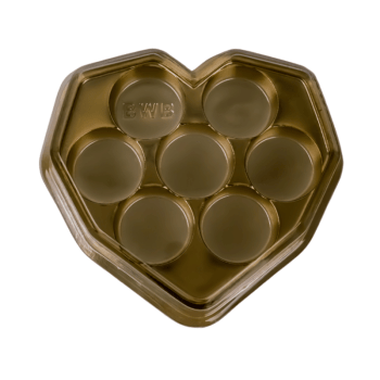 Caixa para Degustação Coração Lapidado Dourado N14060 - Bwb