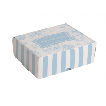 Caixa para Doces Clássico Francês Azul 17x10,6x4,5 cm c 10 unidades - Cromus