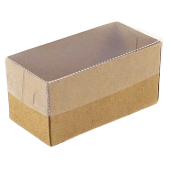 Caixa para Doces Kraft Acetato 8x4x4 cm - Agabox