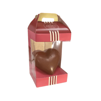 Caixa para Doces Maleta Vermelho com Visor 350g - Cromus