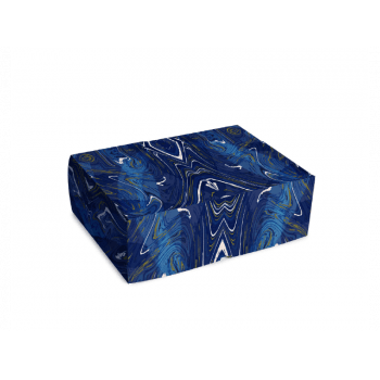 Caixa para Festa na Caixa Mármore Azul 27x19,5x9 cm - Cromus 