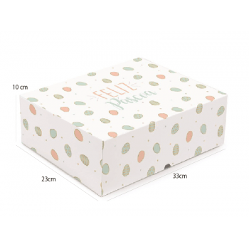 Caixa para Festa na Caixa Feliz Páscoa 33x23x10 cm - Cromus 