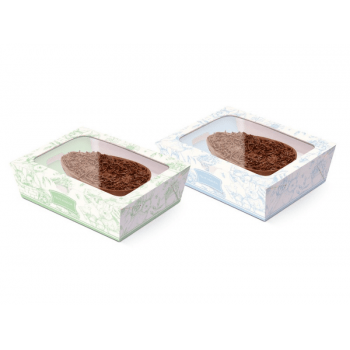 Caixa para Meio Ovo de 250g Practice Clássico Francês Azul e Verde c/ 6 unidades - Cromus