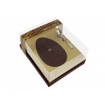 Caixa para Meio Ovo de 250g Classic Ouro - Ideia Embalagens