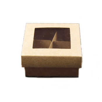 Caixa para Doces Kraft 8x8x4 cm - Agabox