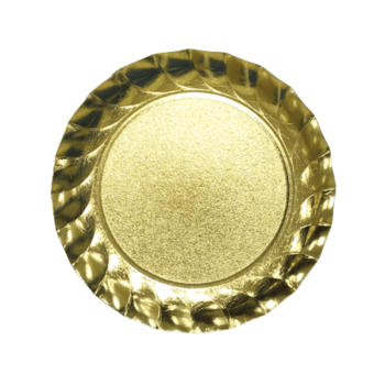Disco Laminado para Bolos Vulcão 22 cm Ouro - Ultrafest