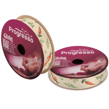 Fita de Cetim Decorativa Páscoa Cenouras nº 3 ECF003TR Cor 084 - Progresso