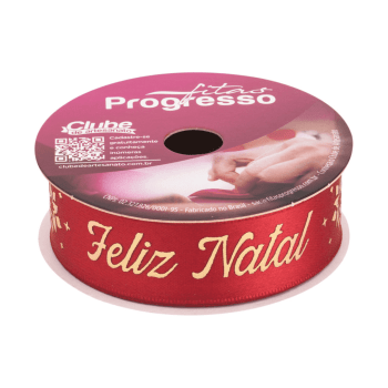 Fita de Cetim Feliz Natal n°05 ECF005F Cor 010 - Progresso