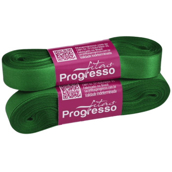 Fita de Cetim Verde Bandeira n°3 CF003 Cor 217 - Progresso