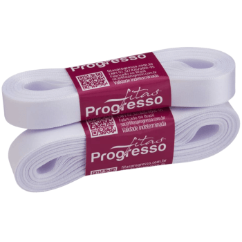 Fita de Cetim Lisa n°3 Branca – CF201 – Progresso