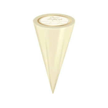 Kit Cone Festa Metalizado c/ Etiquetas Creme c/ 50 unidades - Cromus