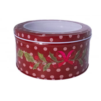 Lata Boneco de Neve Vermelha 13,5x7 cm - Zein