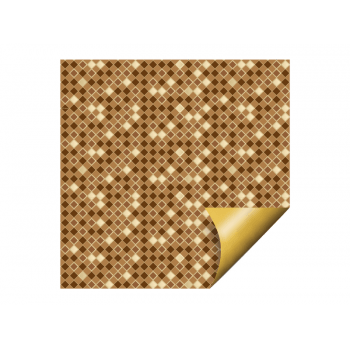 Papel Metalizado Crystal Marrom 69x89 cm c/ 25 unidades - Cromus 