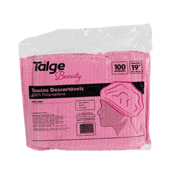 Touca Descartável TNT Rosa c/ 100 unidades - Talge
