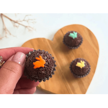 Biscuit Comestível Coelho da Páscoa Coloridos c/ 25 unidades - Meninas do Açúcar