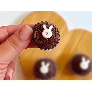 Biscuit Comestível Coelho da Páscoa Mini c/ 30 unidades - Meninas do Açúcar