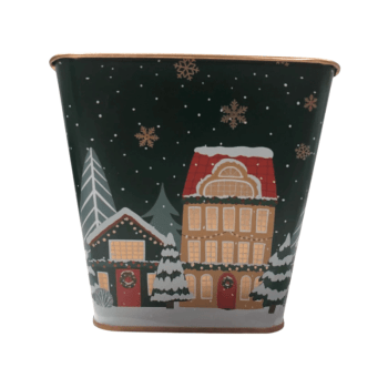 Cachepot Metálica Verde Casa Noel 12,5x12 cm - Tuut