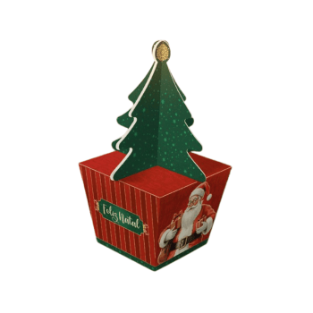 Caixa Árvore Natal Noel 8x8x6,5 cm - Ideia Embalagens 