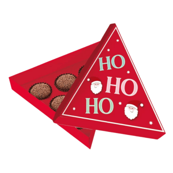 Caixa Árvore para 6 Brigadeiros Papai Noel 19,5x17x4,5 cm - Cromus