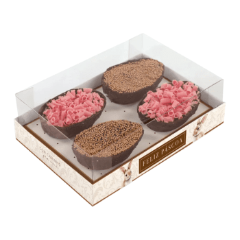 Caixa Degustação Clássique Bunny para 4 Mini Ovos 50g c/ 6 unidades - Cromus