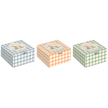 Caixa Divertida Feliz Páscoa Lovely para 4 Brigadeiros 8,5x8,5x3,5 cm c/ 10 unidades - Cromus