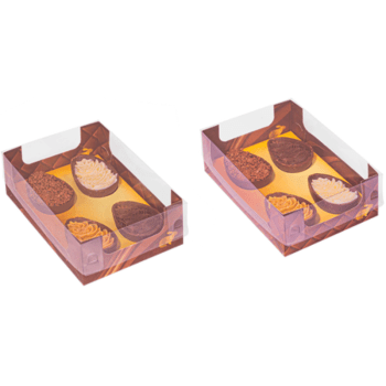Caixa Encanto Páscoa Kids Dupla Face c/ 4 cavidades de 50g c/ 5 unidades - Ideia