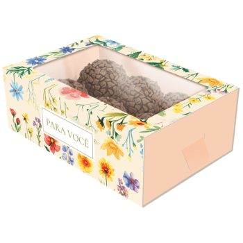 Caixa Gaveta c/ Visor para 6 Doces Atelier das Flores - Ideia Embalagens