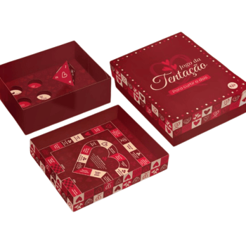 Caixa Jogo da Tentação Corações 19,3x16x6,5 cm - Ideia Embalagens