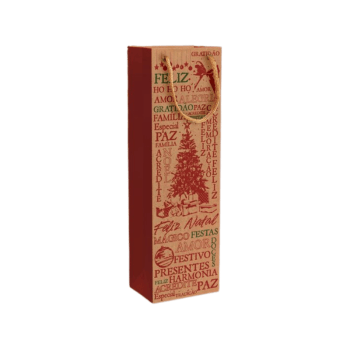 Caixa Kraft para Bebida Natal Essencial 11x08x36 cm - Ideia Embalagens