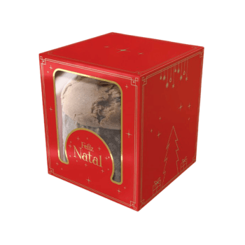 Caixa Panetone Classic Natal Luz 10x10x12 cm - Ideia embalagens