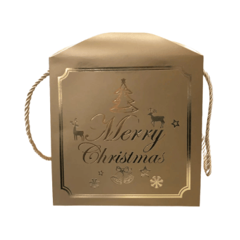 Caixa Panetone Dourado Merry Christmas 250g  - Tuut
