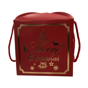 Caixa Panetone Vermelho Merry Christmas 250g  - Tuut