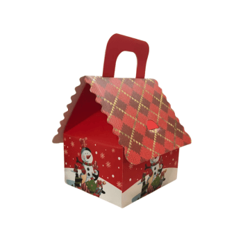 Caixa Papel Casinha Boneco de Neve 12x10x13 cm - Tuut