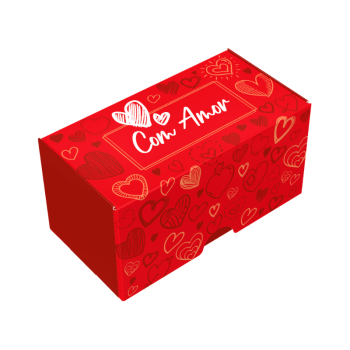 Caixa para 2 Doces Com Amor - Ideia Embalagens