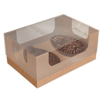 Caixa para 2 Mini Ovos de 50g Kraft Essencial - Ideia Embalagens 