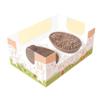 Caixa para 2 Mini Ovos de 50g Páscoa Colorir - Ideia Embalagens 