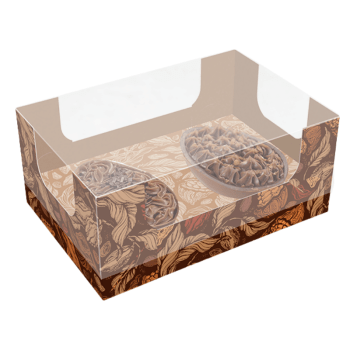 Caixa para 2 Mini Ovos de 50g Puro Cacau - Ideia Embalagens 