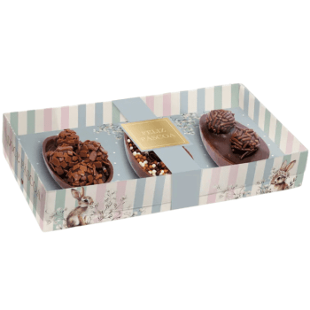 Caixa para 3 Meio Ovos Practice Doce Páscoa 50g c/ 6 unidades - Cromus