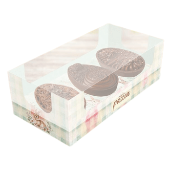 Caixa para 3 Mini Ovos de 50g Páscoa Encantos - Ideia Embalagens 