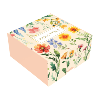 Caixa para 4 Doces Atelier das Flores - Ideia Embalagens