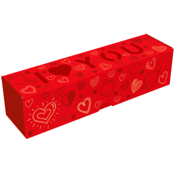 Caixa para 4 Doces I Love You Com Amor - Ideia Embalagens