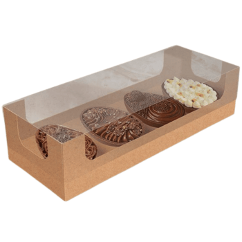 Caixa para 4 Mini Ovos de 50g Kraft Essencial - Ideia Embalagens 