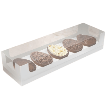 Caixa para 5 Mini Ovos de 50g Branco Essencial - Ideia Embalagens 